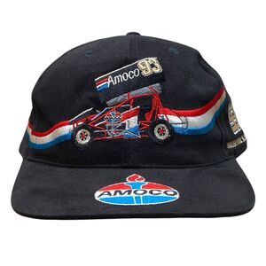 Vintage Dale Blaney Amoco 98 Sprint Car Hat First Season in Sprints 93 Gas (H5)